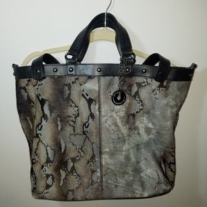 Charles Jourdan  snake print leather bag